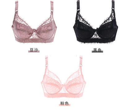 Sujetador pequeño de copa completa y fino, talla grande, sin aros