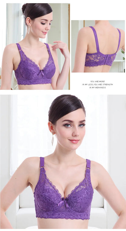 Sujetador pequeño de copa completa y fino, talla grande, sin aros