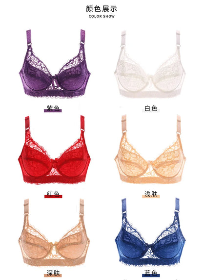 Sujetador pequeño de copa completa y fino, talla grande, sin aros