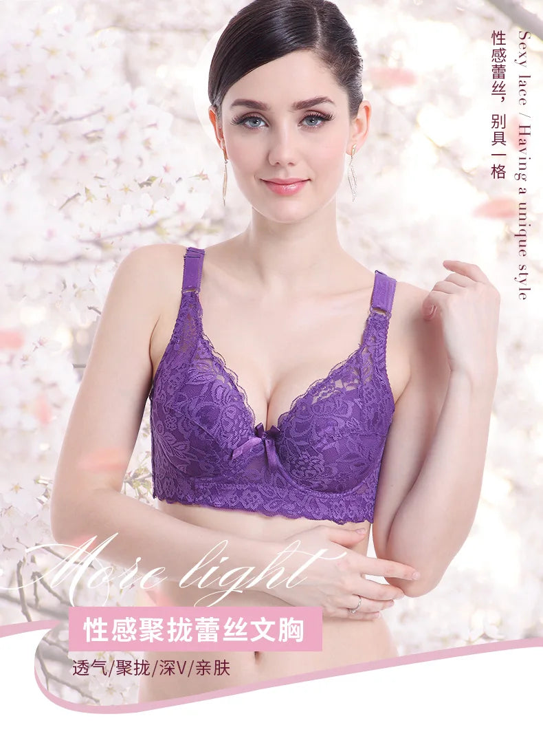 Sujetador pequeño de copa completa y fino, talla grande, sin aros