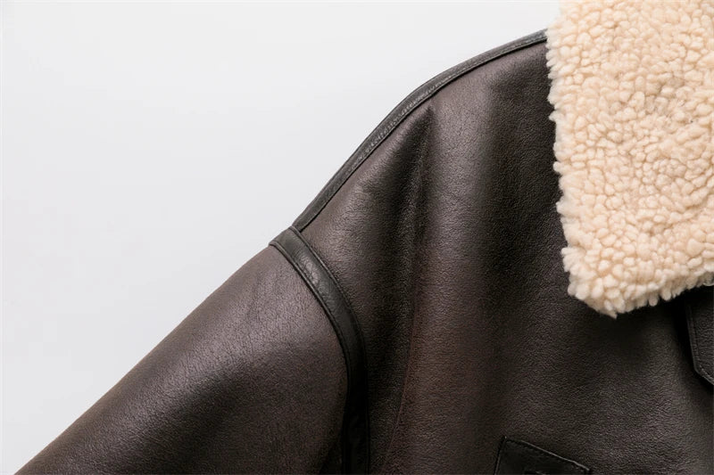 RARF 2026 Neue Damenmode Dicke Warme Kunstfelljacke Mantel