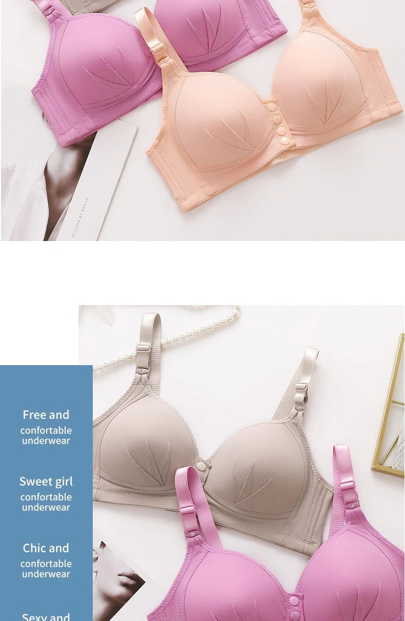 Sujetador push up sexy con hebilla delantera ajustable para MUJER