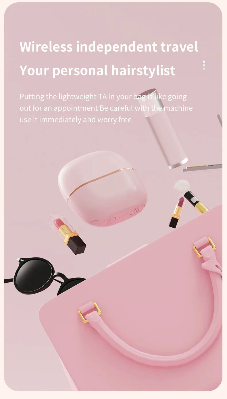 Neuer Mini-Haarglätter, wiederaufladbar, tragbar, mit Verbrühungsschutz, kabellos, USB-Ladefunktion