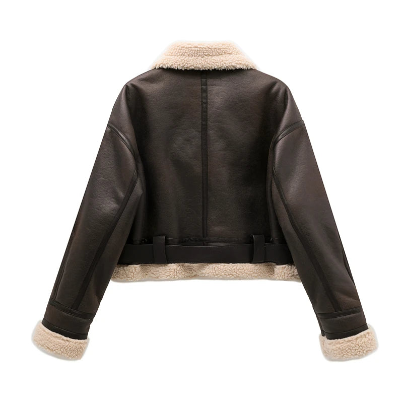 RARF 2026 Neue Damenmode Dicke Warme Kunstfelljacke Mantel