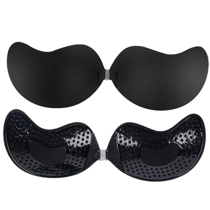 Sujetador push up invisible para mujer, sin espalda, sin tirantes y sin costuras.