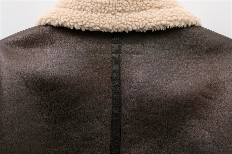 RARF 2026 Neue Damenmode Dicke Warme Kunstfelljacke Mantel