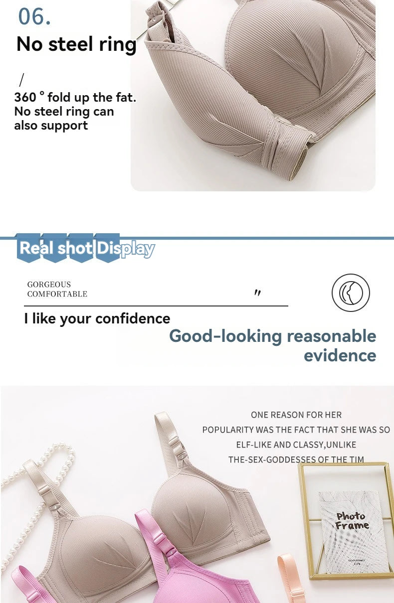 Sujetador push up sexy con hebilla delantera ajustable para MUJER