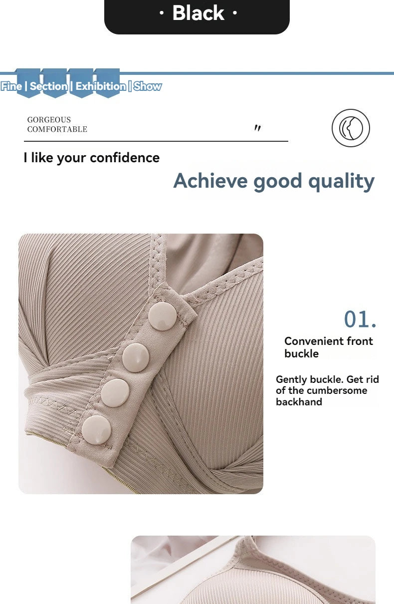 Sujetador push up sexy con hebilla delantera ajustable para MUJER