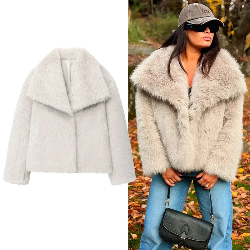 Plüschiger Kunstpelzmantel, flauschige Damenjacke, Herbst/Winter 2026, Neuheiten im Bereich Oberbekleidung 